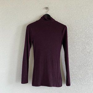 a new day Dark Maroon Turtleneck Top